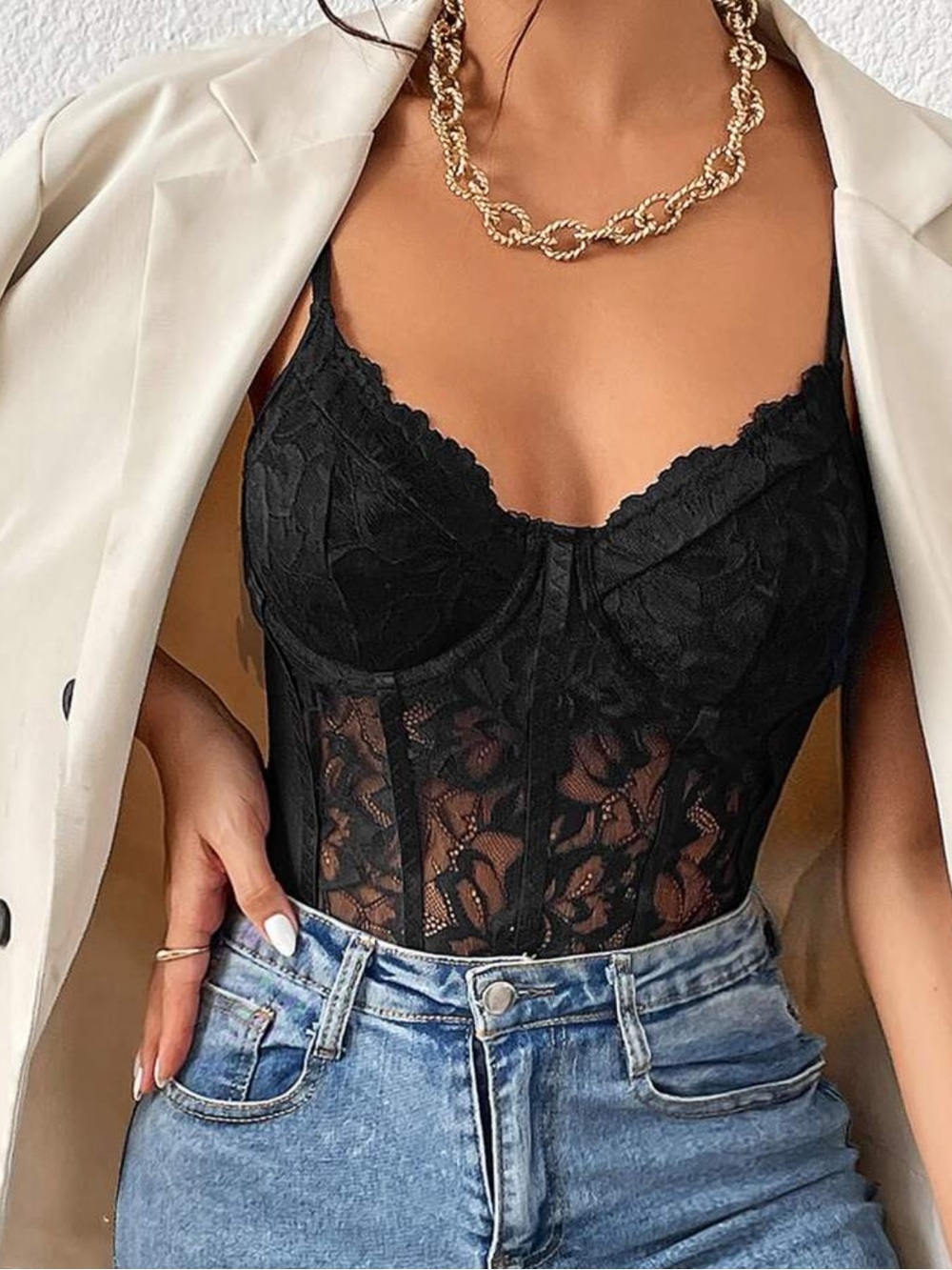 Lace Corset 🔥 Bodysuit Top - Women